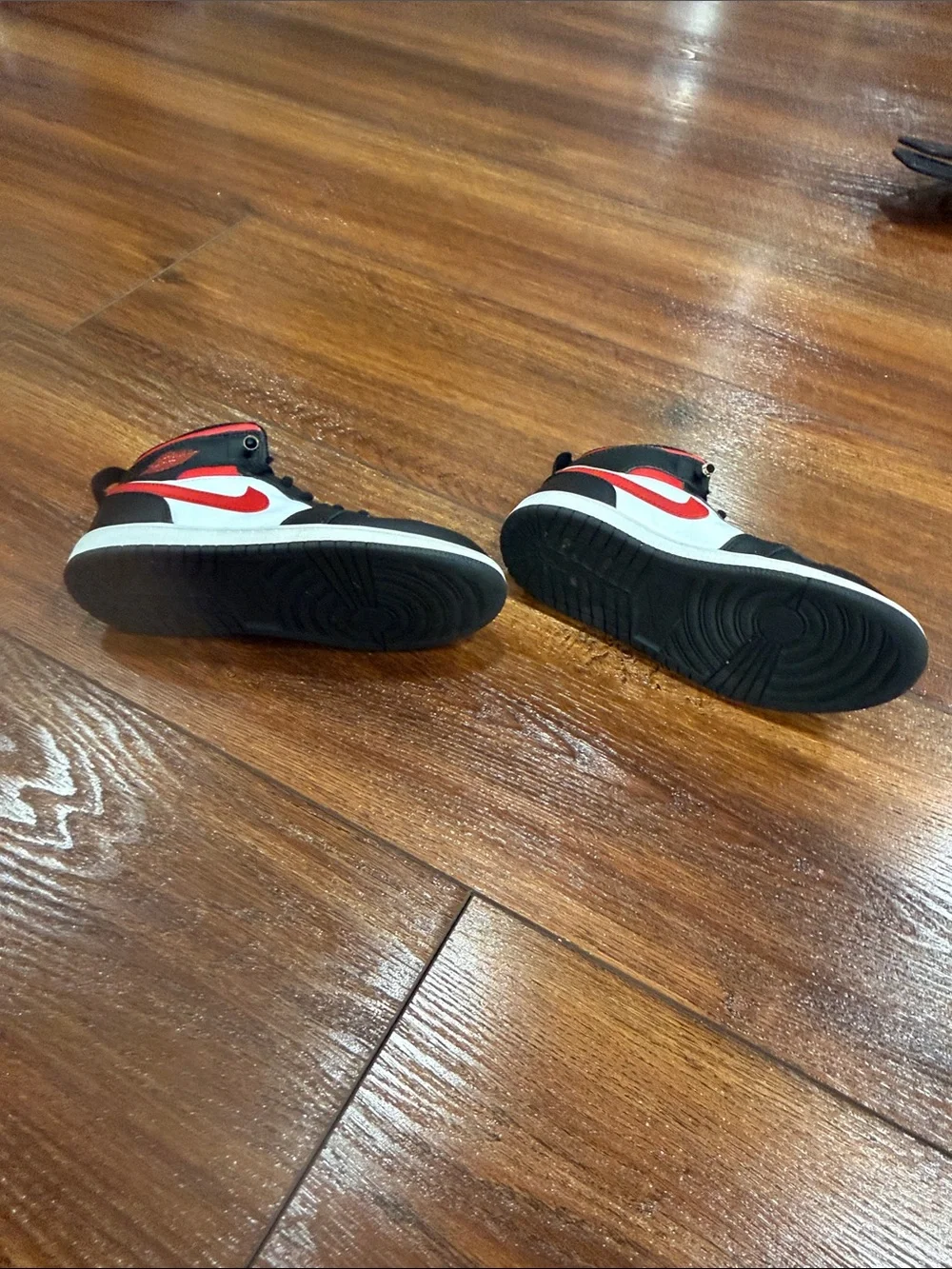 Jordan Kids Red, Black & White High-Top Sneakers